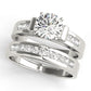 Single Row Channel Set Peg Head Engagement Ring