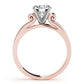 Single Row Channel Set Peg Head Engagement Ring