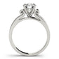Single Row Channel Set Peg Head Engagement Ring