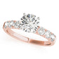 Single Row Split Prong Engagement Ring