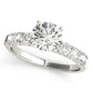 Single Row Split Prong Engagement Ring