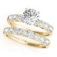 Single Row Split Prong Engagement Ring