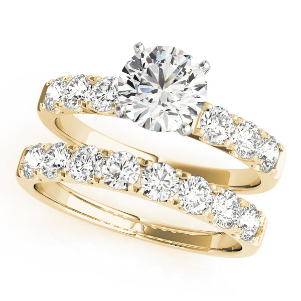 Single Row Split Prong Engagement Ring