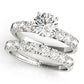 Single Row Split Prong Engagement Ring