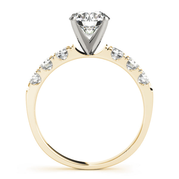 Single Row Split Prong Engagement Ring