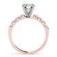 Single Row Split Prong Engagement Ring