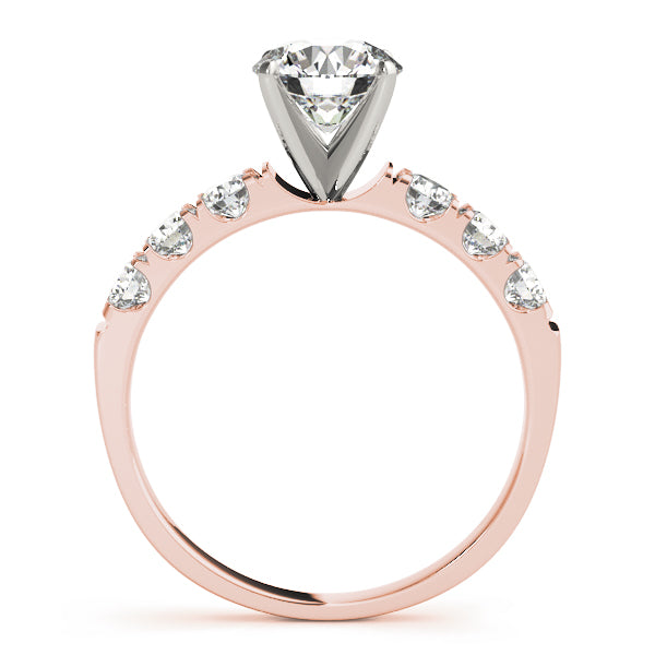 Single Row Split Prong Engagement Ring
