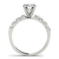 Single Row Split Prong Engagement Ring
