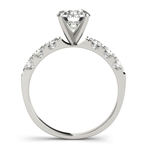 Single Row Split Prong Engagement Ring