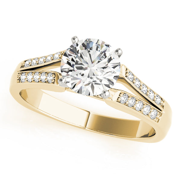 Split Shank Peg Head Engagement Ring