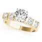 Single Row Bar Set Peg Head Engagement Ring