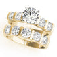 Single Row Bar Set Peg Head Engagement Ring
