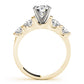 Single Row Bar Set Peg Head Engagement Ring