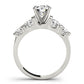 Single Row Bar Set Peg Head Engagement Ring