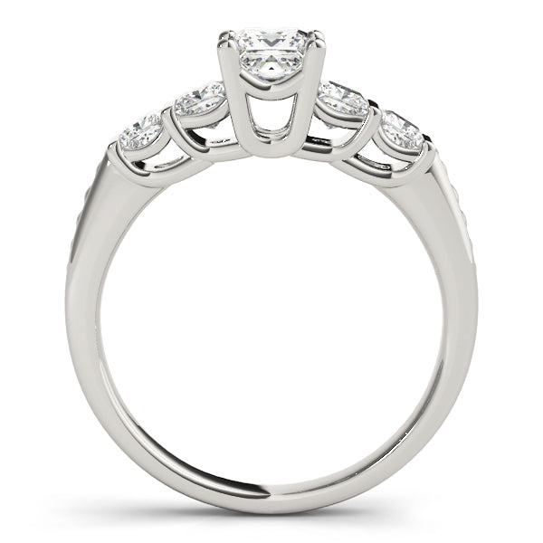 Channel Set Princess Cut Engagement Ring