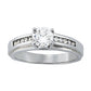 Single Row Channel Set Round Engagement Ring