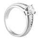 Single Row Channel Set Round Engagement Ring