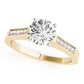Single Row Peg Head Engagement Ring