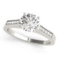 Single Row Peg Head Engagement Ring
