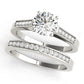 Single Row Peg Head Engagement Ring