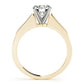 Single Row Peg Head Engagement Ring