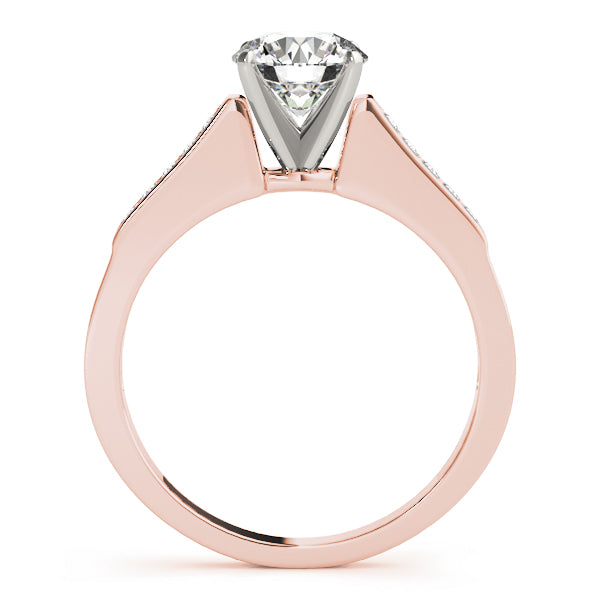 Single Row Peg Head Engagement Ring