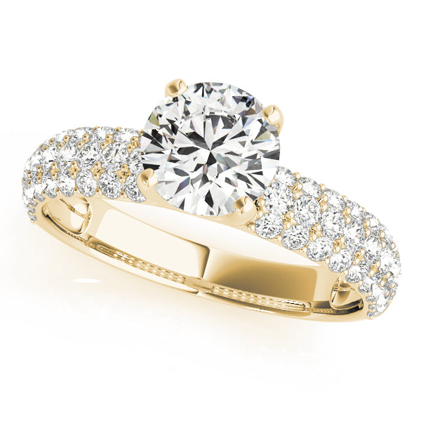 Round Pavé Engagement Ring