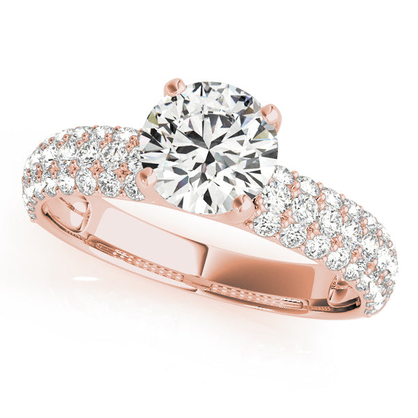 Round Pavé Engagement Ring