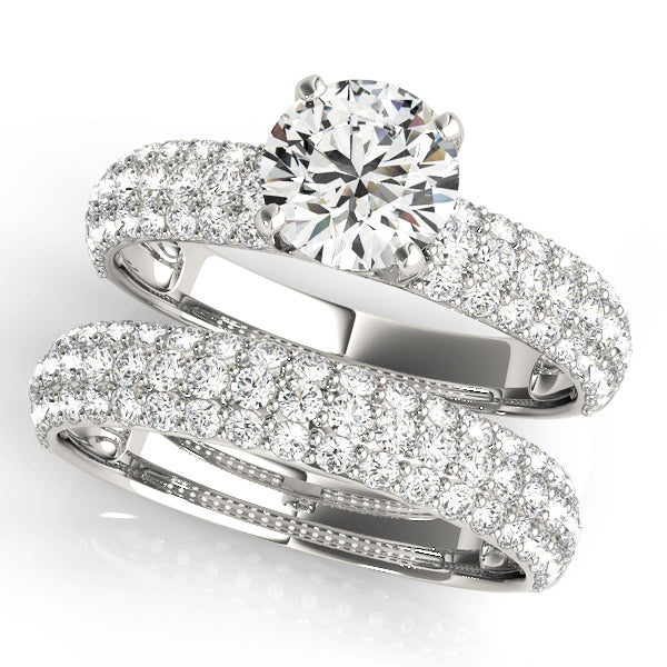 Round Pavé Engagement Ring