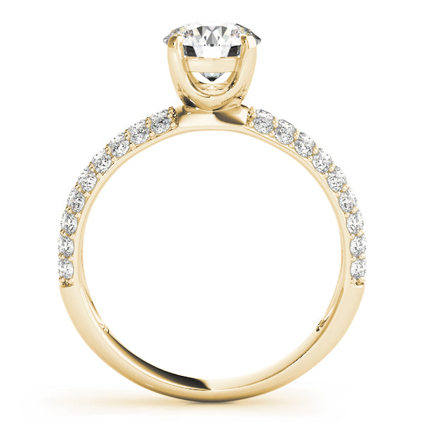 Round Pavé Engagement Ring
