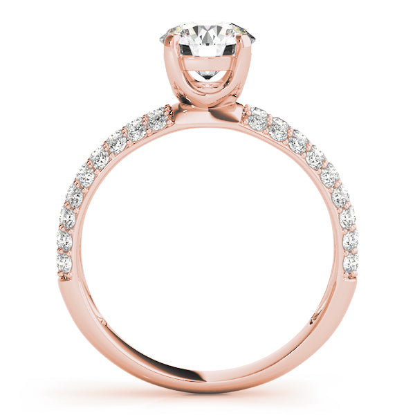 Round Pavé Engagement Ring