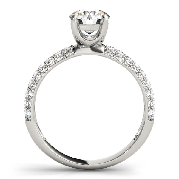 Round Pavé Engagement Ring