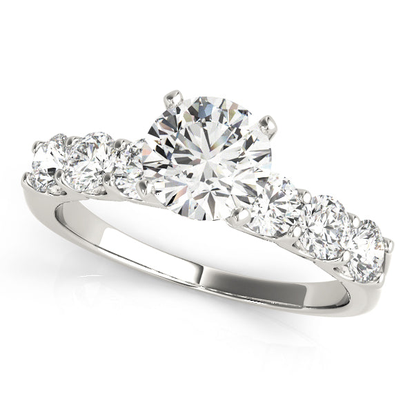 Single Row Shared-Prong Engagement Ring