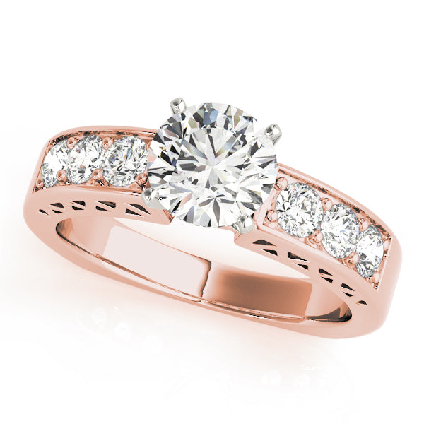 Channel Set Single Row Engagement Ring