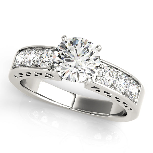 Channel Set Single Row Engagement Ring