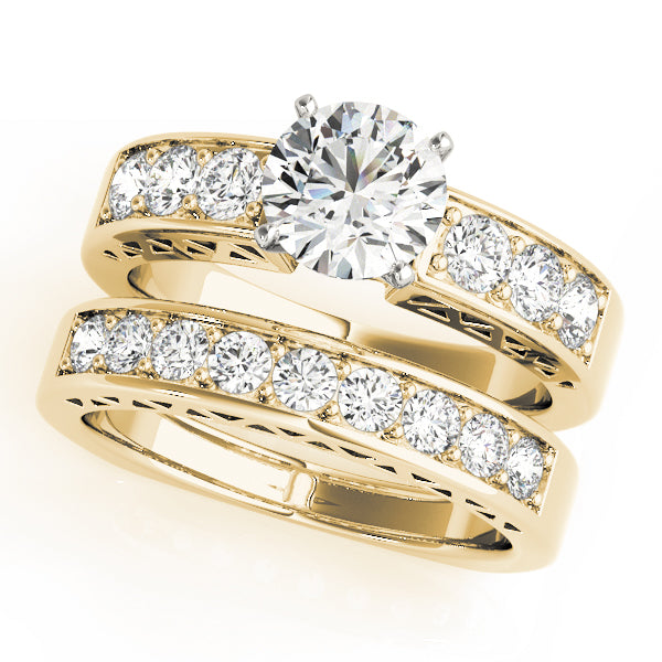 Channel Set Single Row Engagement Ring