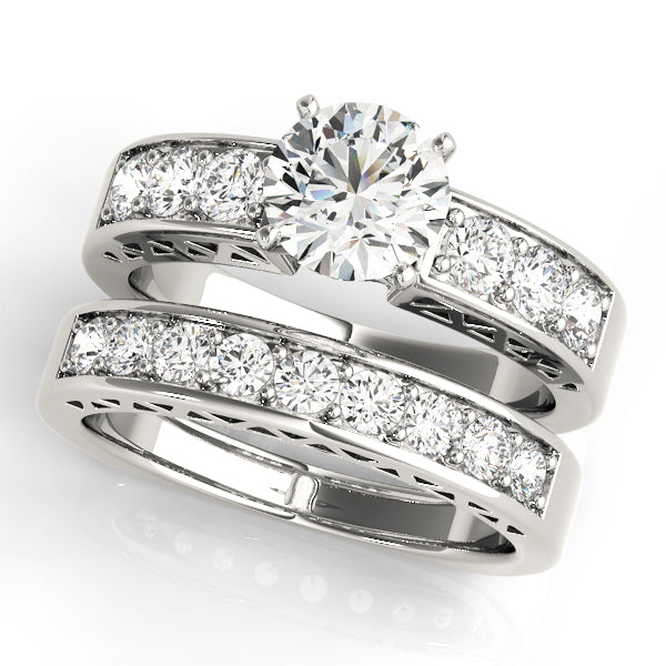 Channel Set Single Row Engagement Ring