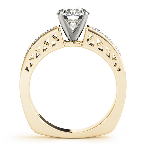 Channel Set Single Row Engagement Ring