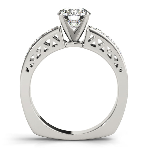 Channel Set Single Row Engagement Ring