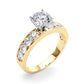Single Row Channel Set Engagement Ring