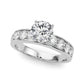 Single Row Channel Set Engagement Ring