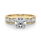 Single Row Channel Set Engagement Ring