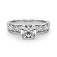 Single Row Channel Set Engagement Ring