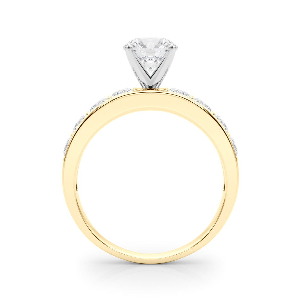 Single Row Channel Set Engagement Ring