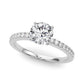 Single Row Diamond Engagement Ring