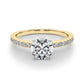Single Row Diamond Engagement Ring