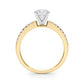 Single Row Diamond Engagement Ring