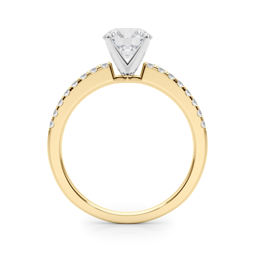 Single Row Diamond Engagement Ring