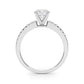 Single Row Diamond Engagement Ring