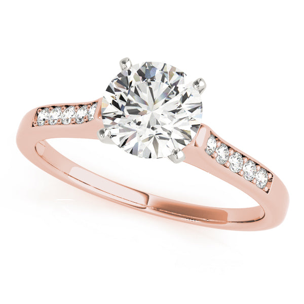 Single Row Channel Set Engagement Ring